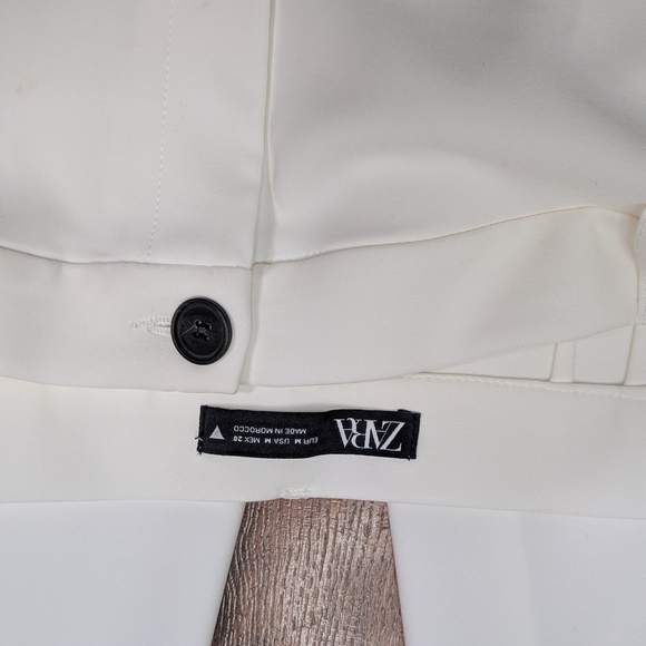 Zara Wide-Leg White Trousers - Picture 3 of 4